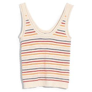 Madewell scoop sweater tank in allgood stripe
